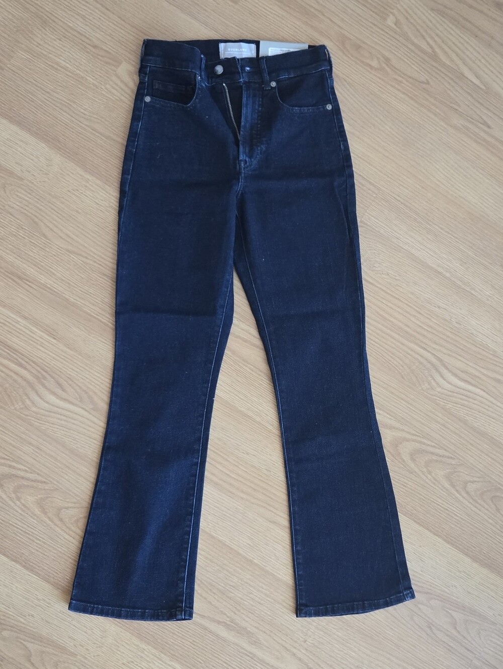 Everlane Dark Blue High Waisted Boot Cut Jeans